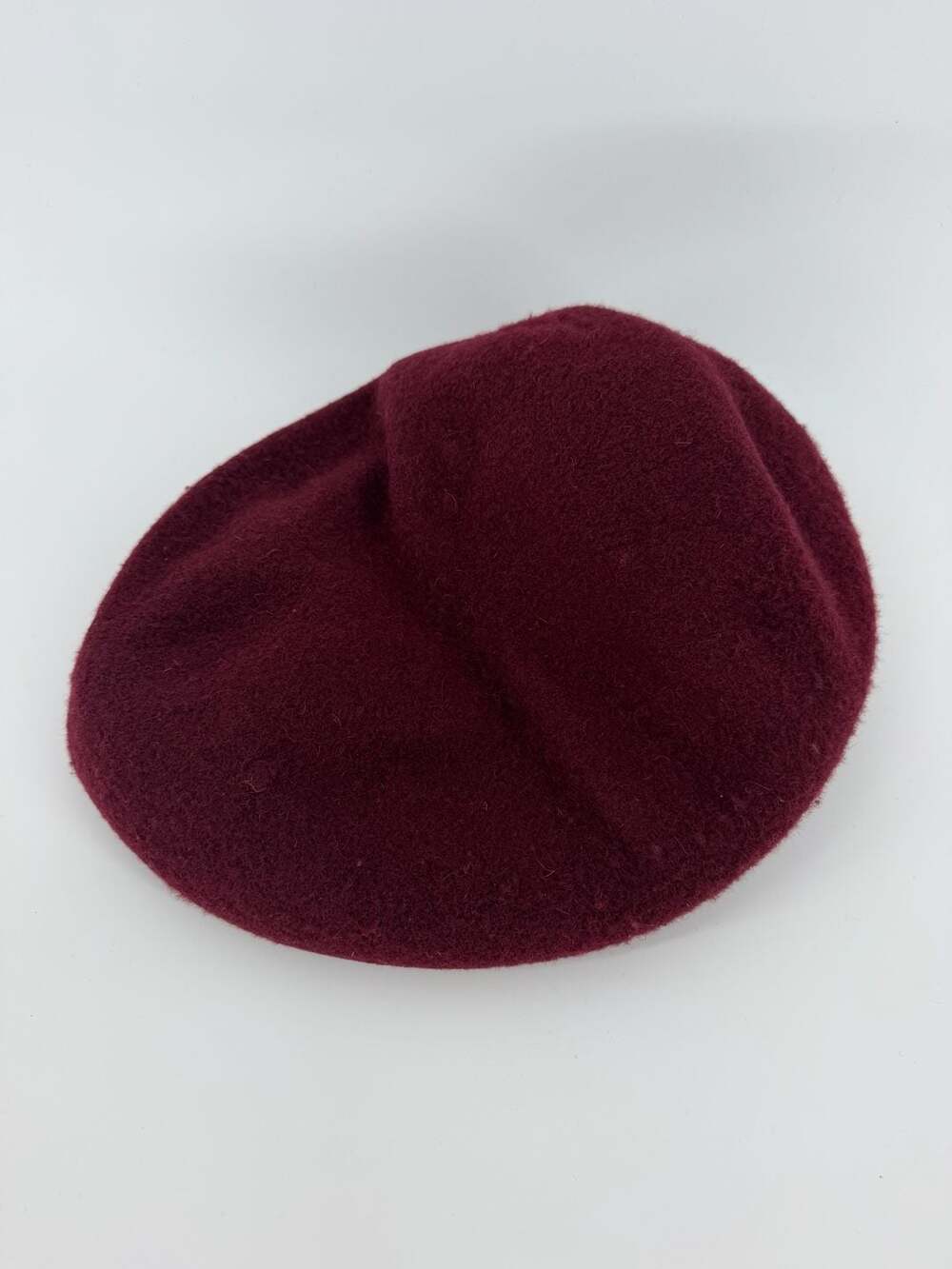 Bancroft Military Caps Vintage Wool Beret Size 7 1/2 Burgundy Maroon USA
